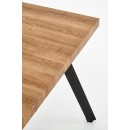 Стол обеденный HALMAR BERLIN орех/черный 160-220/85